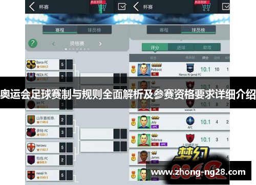 奥运会足球赛制与规则全面解析及参赛资格要求详细介绍
